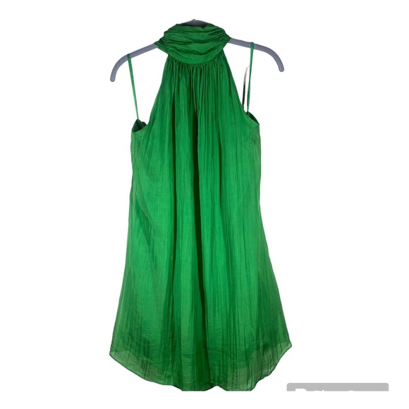Alice + Olivia Dresses & Skirts - Alice + Olivia Halter Backless Mini Dress 100% Silk Kelly Green Size Medium